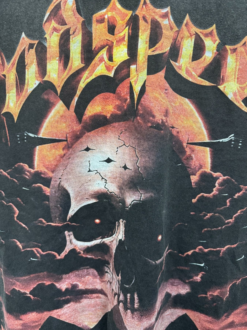 Godspeed Skull Graphic Washed T-Shirt — detail