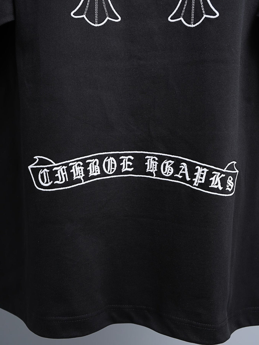 Chrome Hearts Black Cross Graphic Short-Sleeve T-Shirt — detail