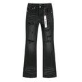 Purple Brand Distressed Washed Flare Jeans — front