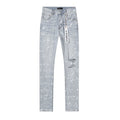 Purple Brand Light Blue Distressed Paint-Mark Jeans — hero