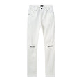 R+A White Cross Graphic Jeans — front