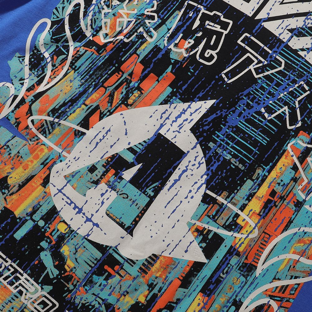 R3BEL Night City Character Graphic T-Shirt — detail