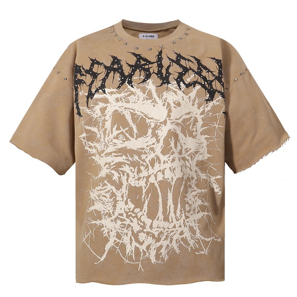 KLEEP 2004 Rhinestone Graphic Short-Sleeve T-Shirt — front