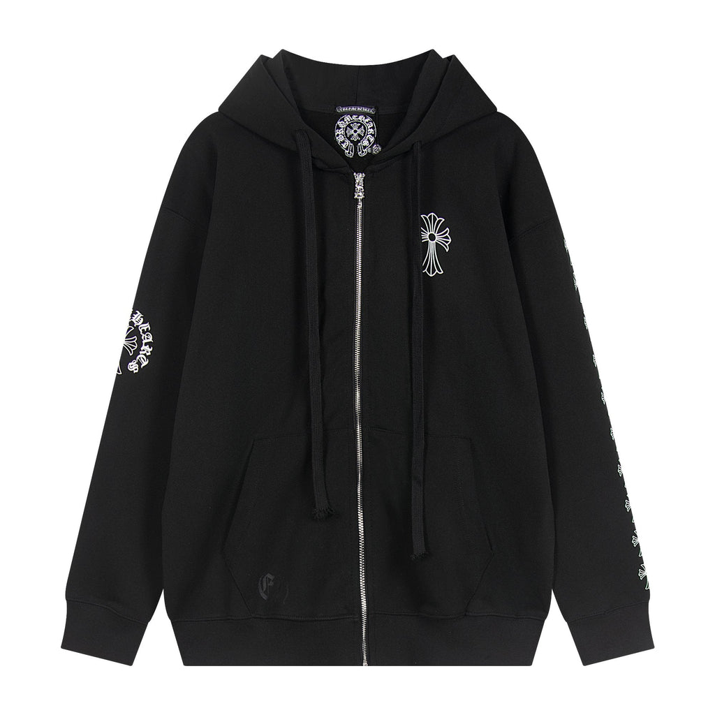 Chrome Hearts Horseshoe Cross Sanskrit Zip Hoodie — hero