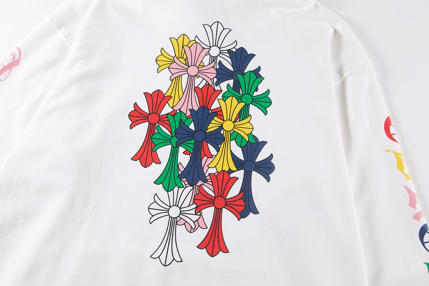 Chrome Hearts Multicolor Cross Graphic Hoodie — detail