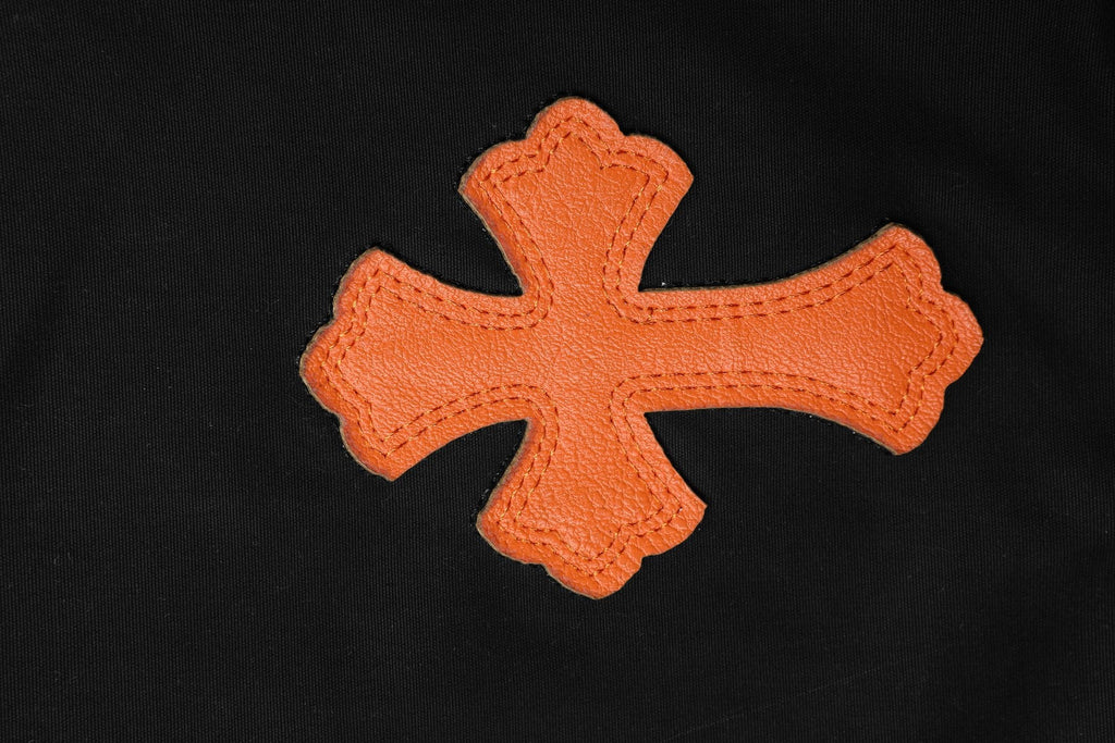 Chrome Hearts Multicolor Cross Patch Cropped Pants — detail