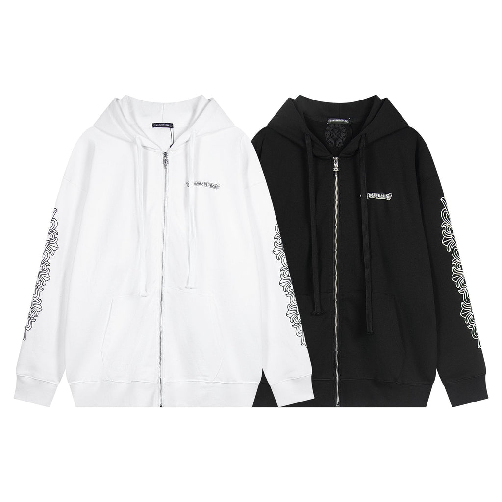 Chrome Hearts Horseshoe Cross Graphic Zip Hoodie — comparison
