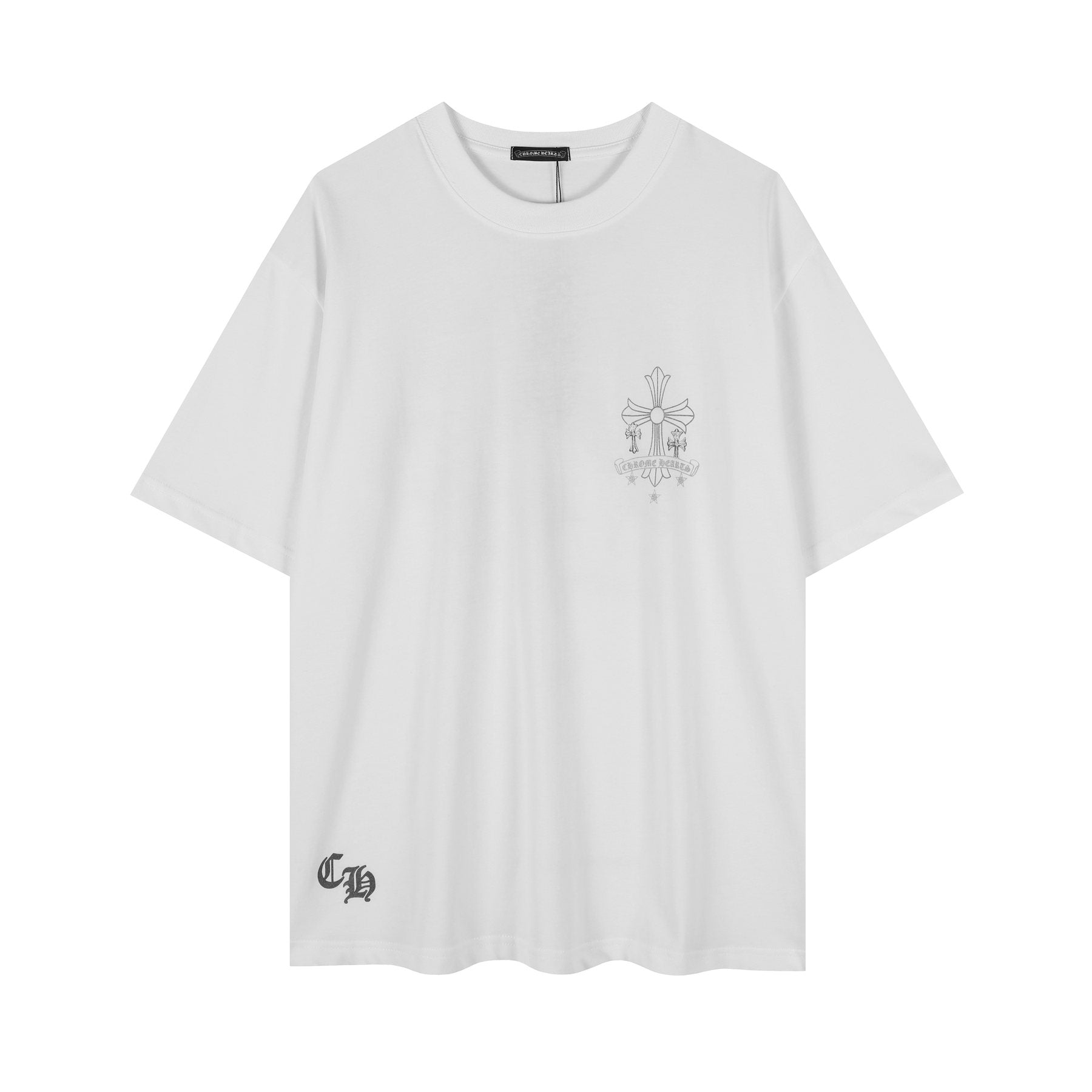 Chrome Hearts Reflective Silver Cross Graphic T-Shirt — front