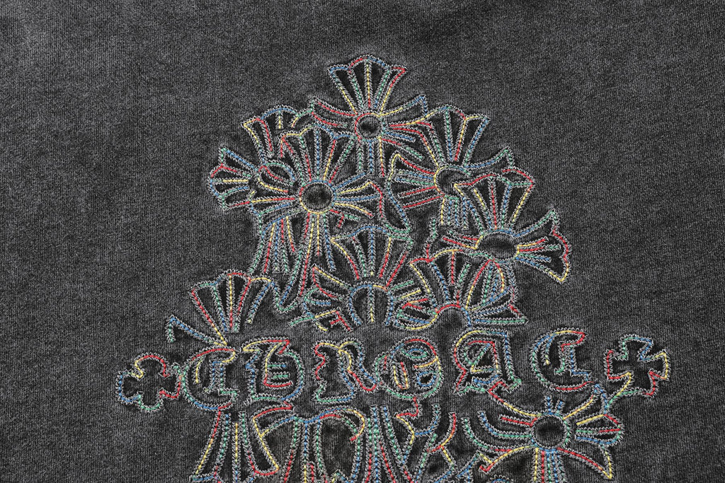 Chrome Hearts Cross Motif Embroidered Crewneck Sweatshirt — detail