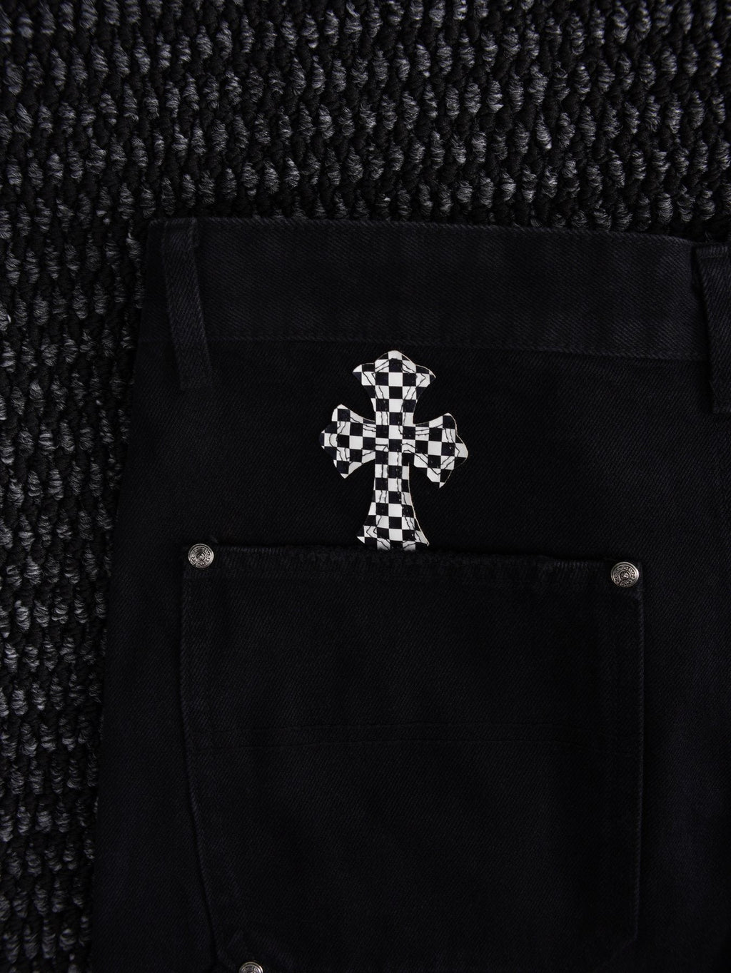 Chrome Hearts Cross Patch Cargo Shorts — detail