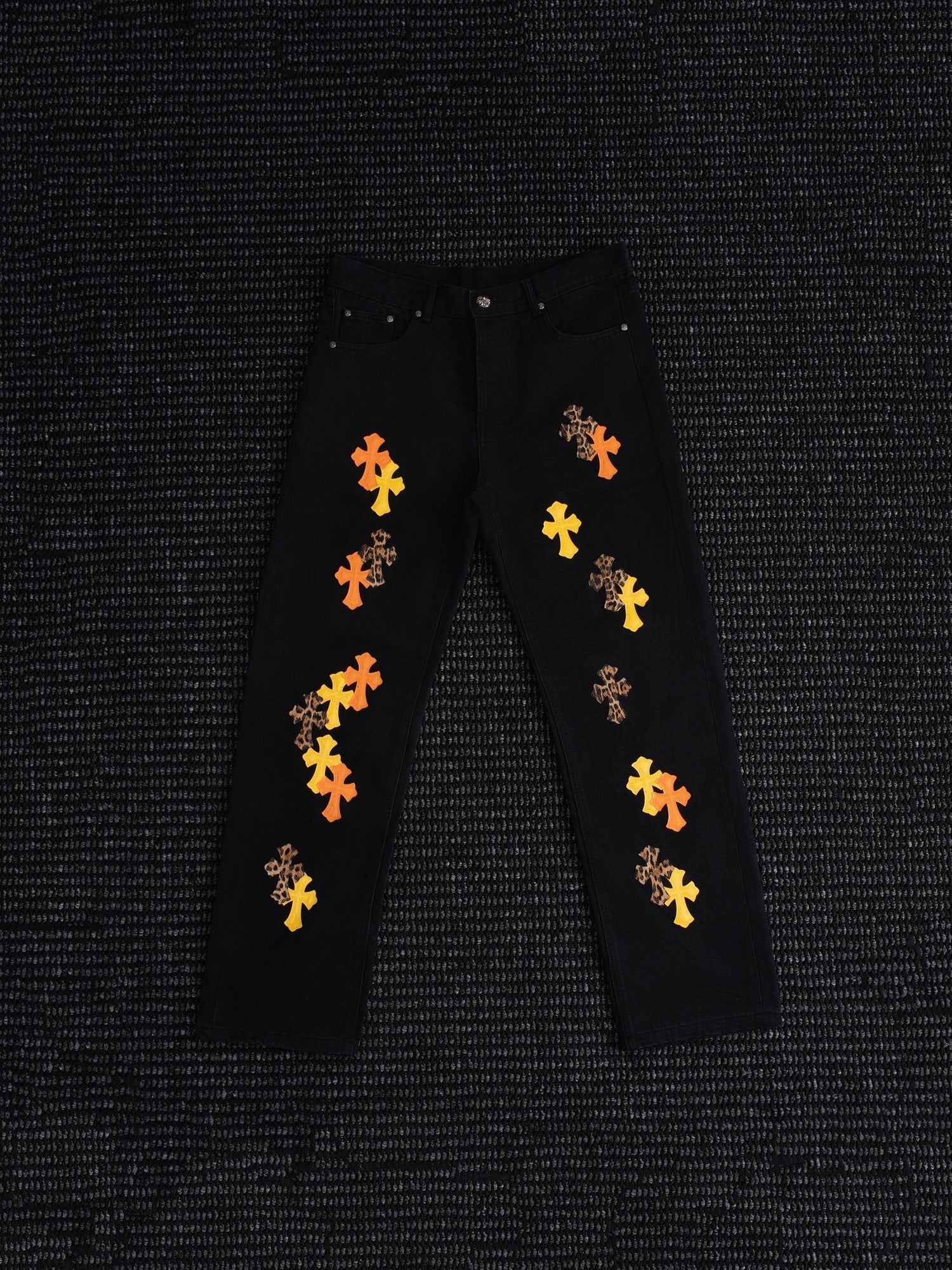 Chrome Hearts Cross Graphic Black Jeans — hero