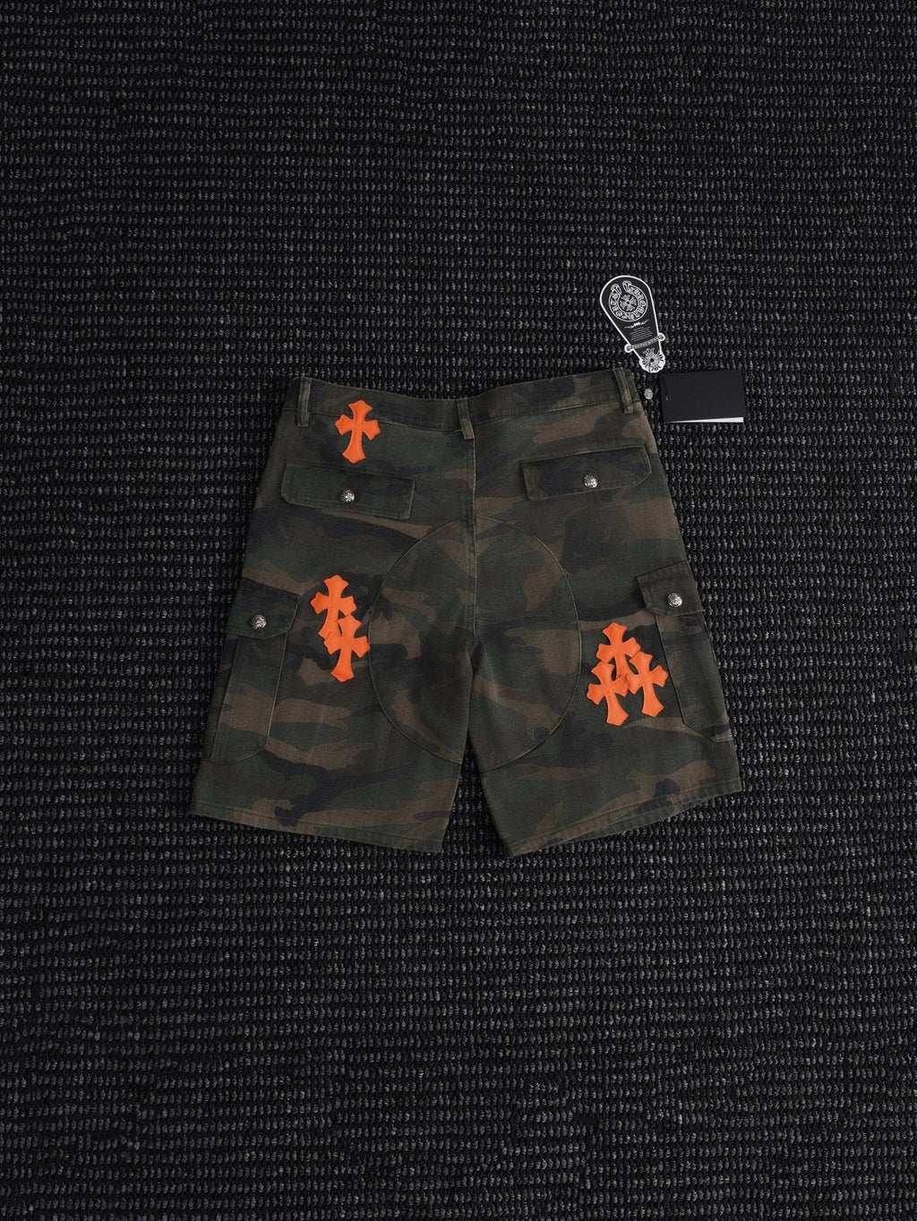 Chrome Hearts Green Camouflage Cargo Shorts — back