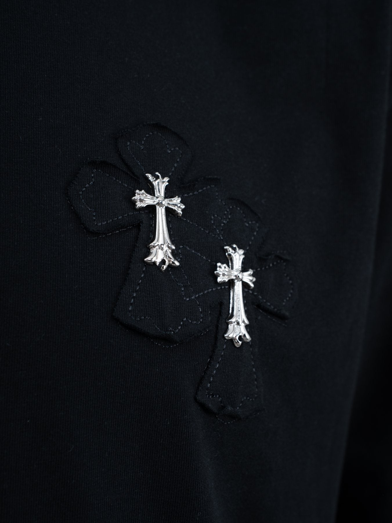 Chrome Hearts Slogan Cross Graphic T-Shirt — detail