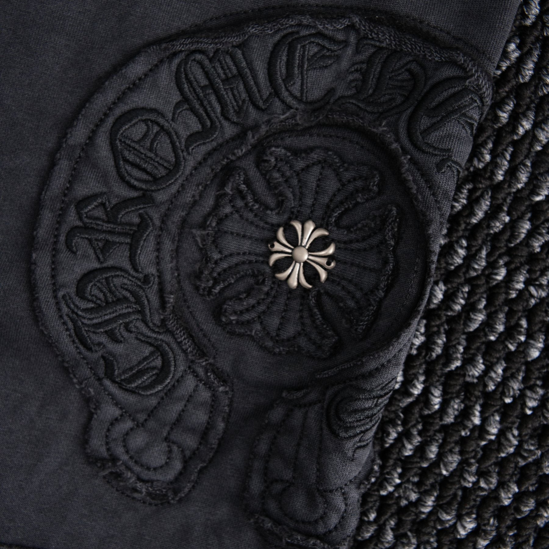 Chrome Hearts Horseshoe Floral Embroidered Shorts — detail