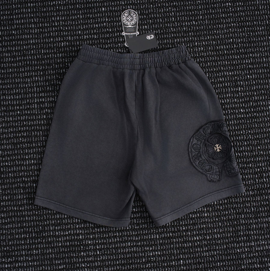 Chrome Hearts Horseshoe Floral Embroidered Shorts — back