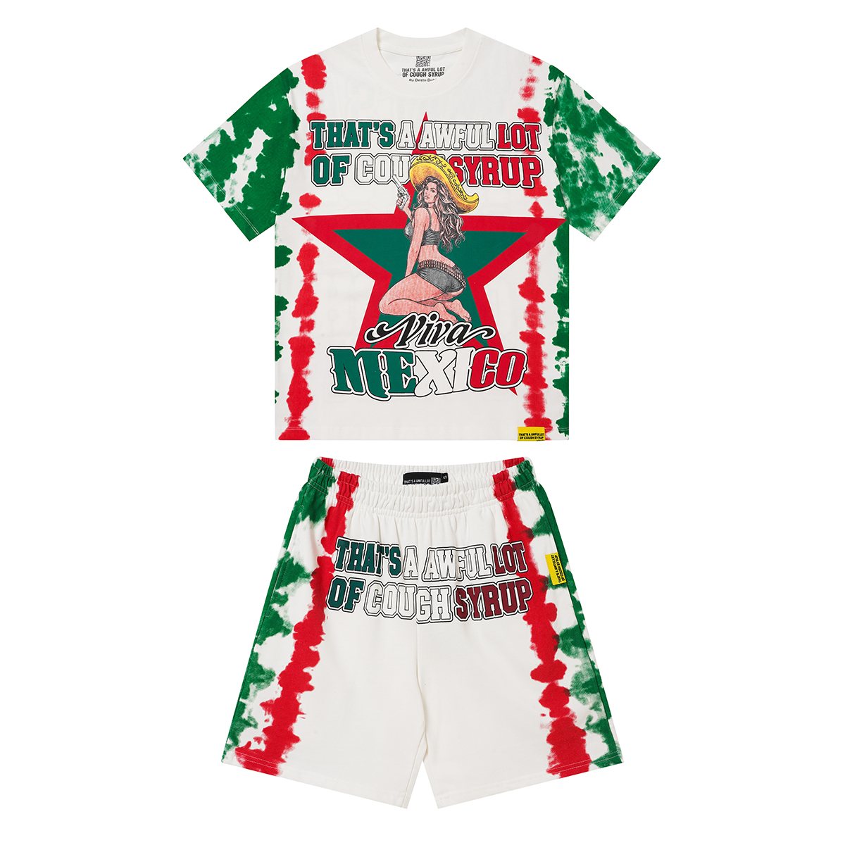 THAT'S A AWFUL LOT OF COUGH SYRUP Cowgirl Graphic Short-Sleeve Set — hero