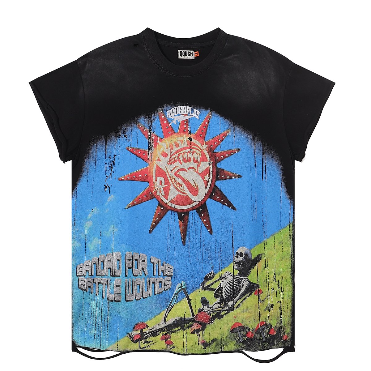 Rough Play Sunkiss Battle Graphic Sleeveless T-Shirt — front