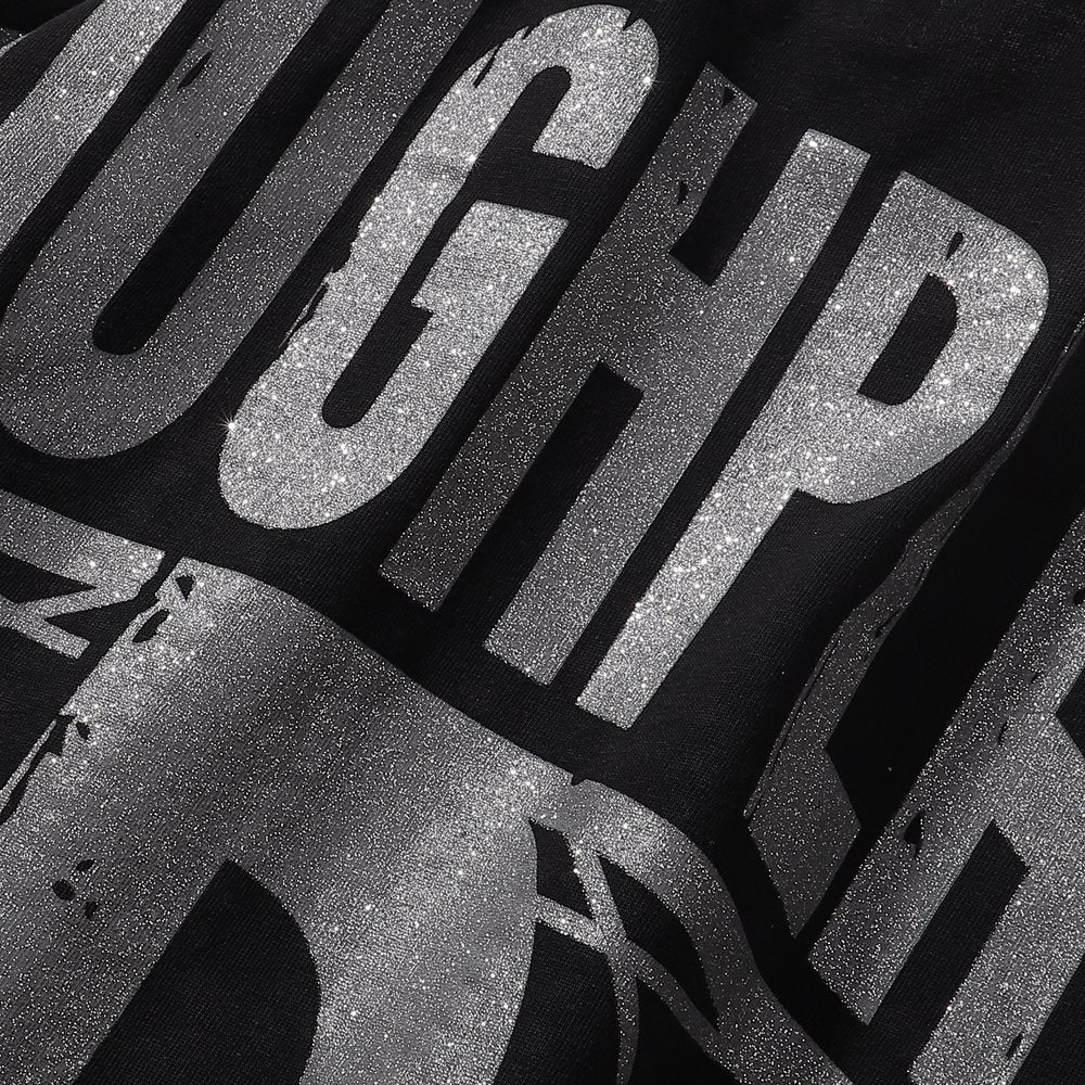 Rough Play Washed Rhinestone Sleeveless T-Shirt — detail