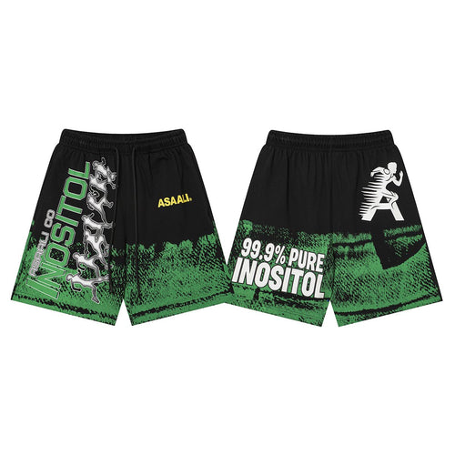 ASAALL Black Multicolor Graphic Shorts — hero