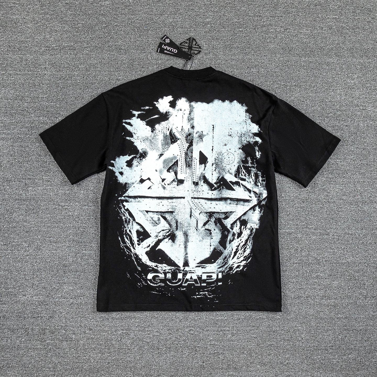 GUAPI Distressed Graphic T-Shirt — back