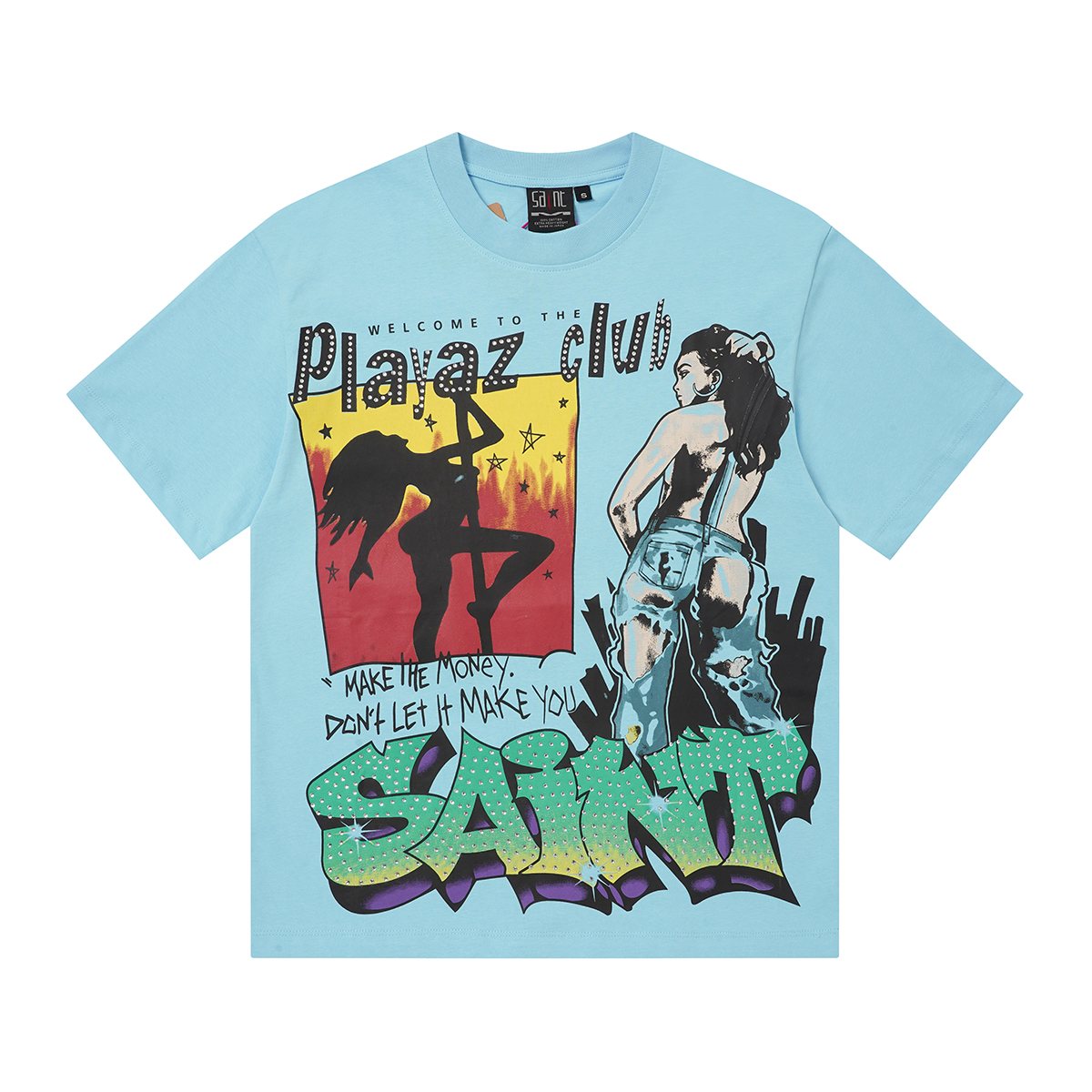 SAINT Playaz Club Graphic T-Shirt — front