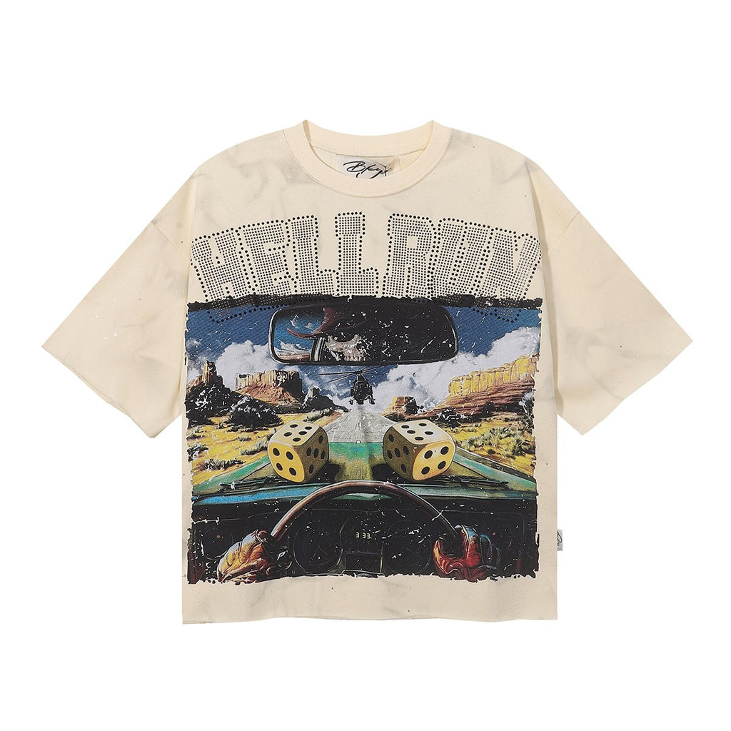 BKYS Revival Roll The Dice Car Graphic Cropped T-Shirt — hero