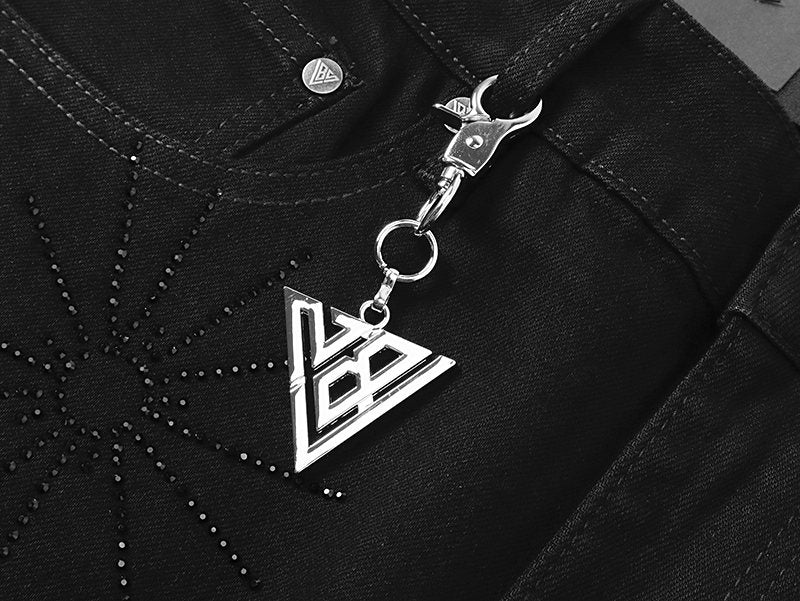 VALABASAS Black Starburst Embellished Jeans — detail