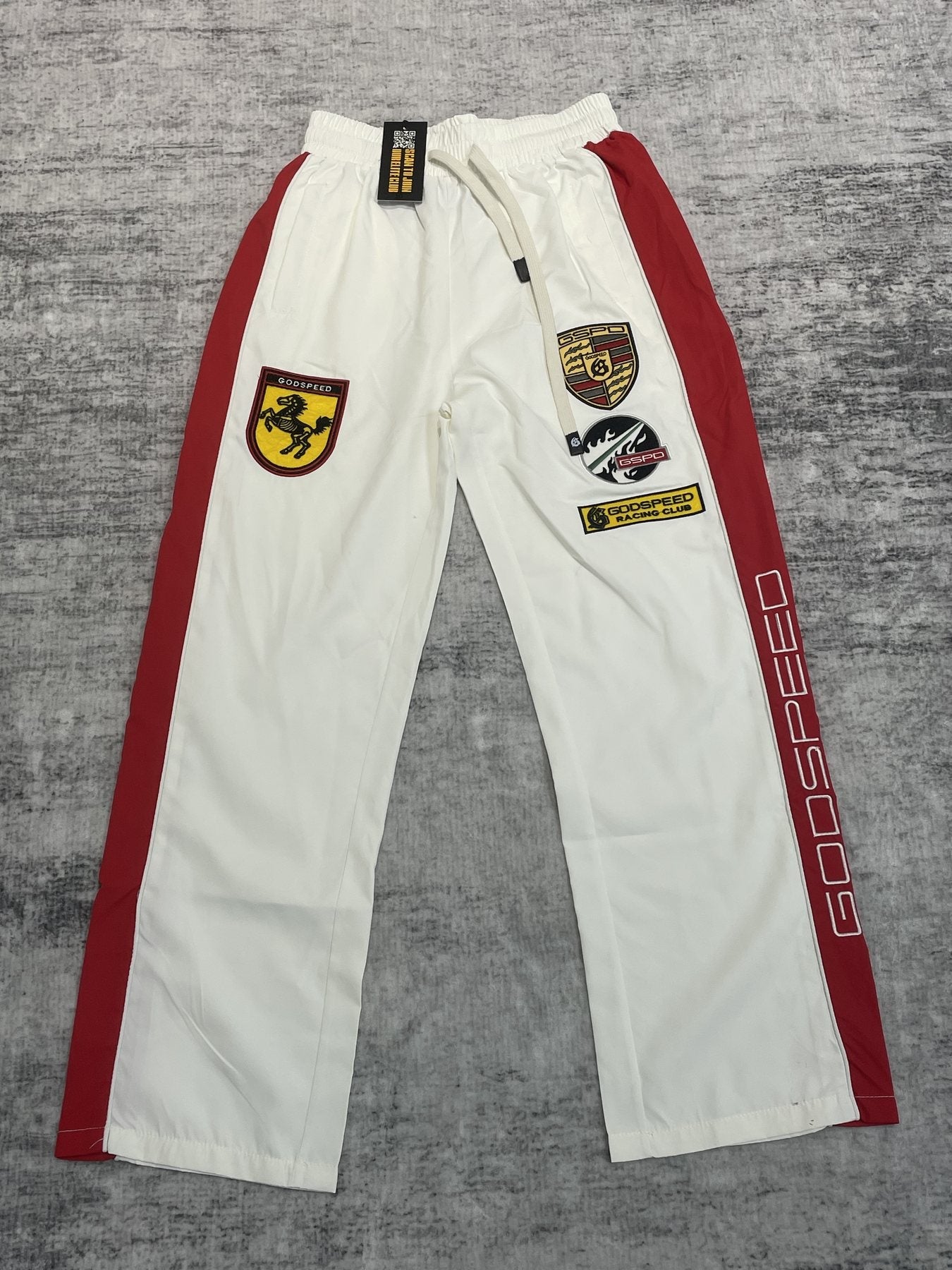 Godspeed Racing Patch Track Pants — front