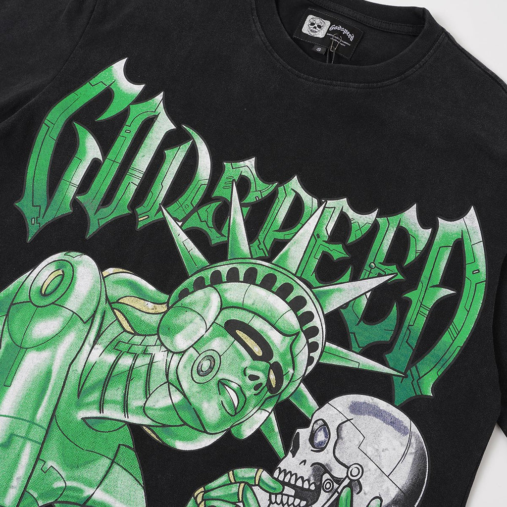 Godspeed Robot Skull Graphic T-Shirt — detail