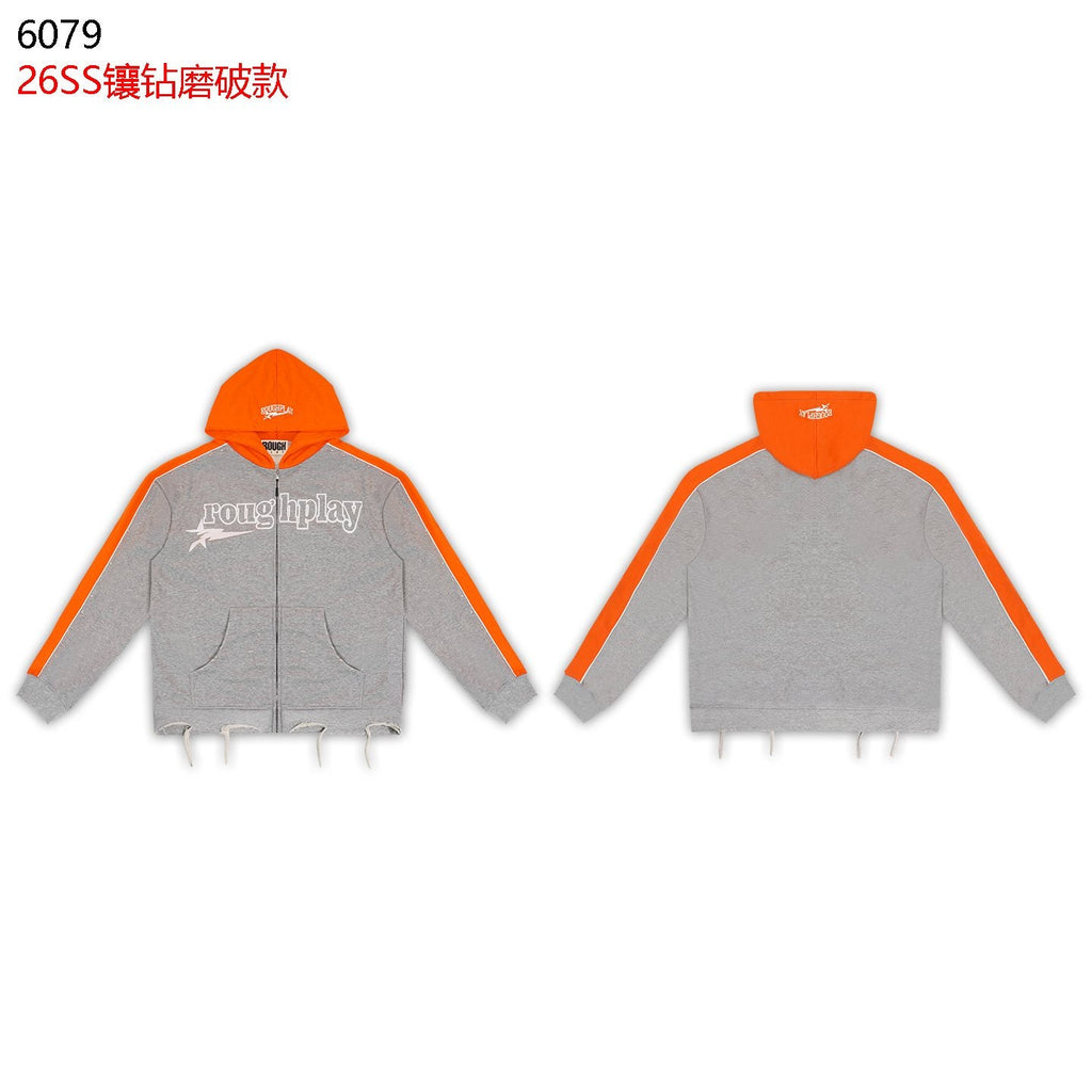 Rough Play Lightning Colorblock Zip Hoodie — front