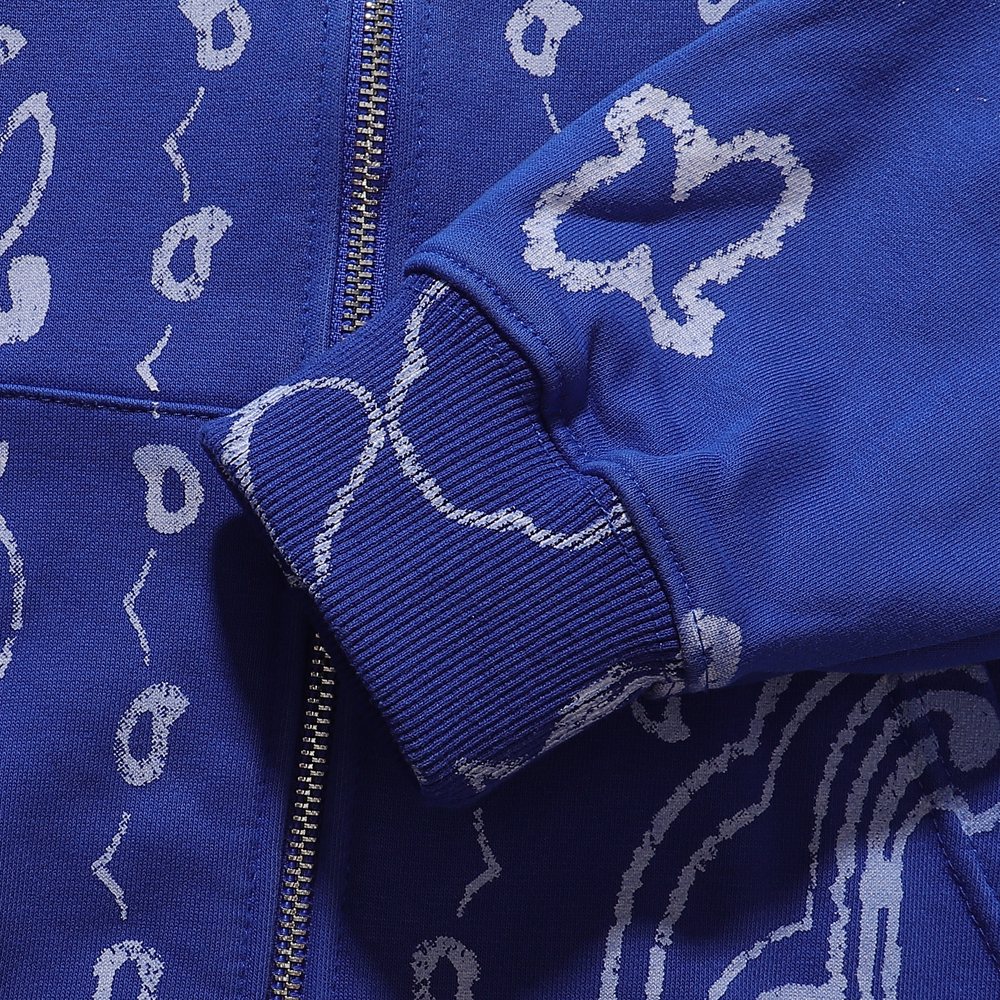 VALE USA Paisley Print Zip Hoodie — detail