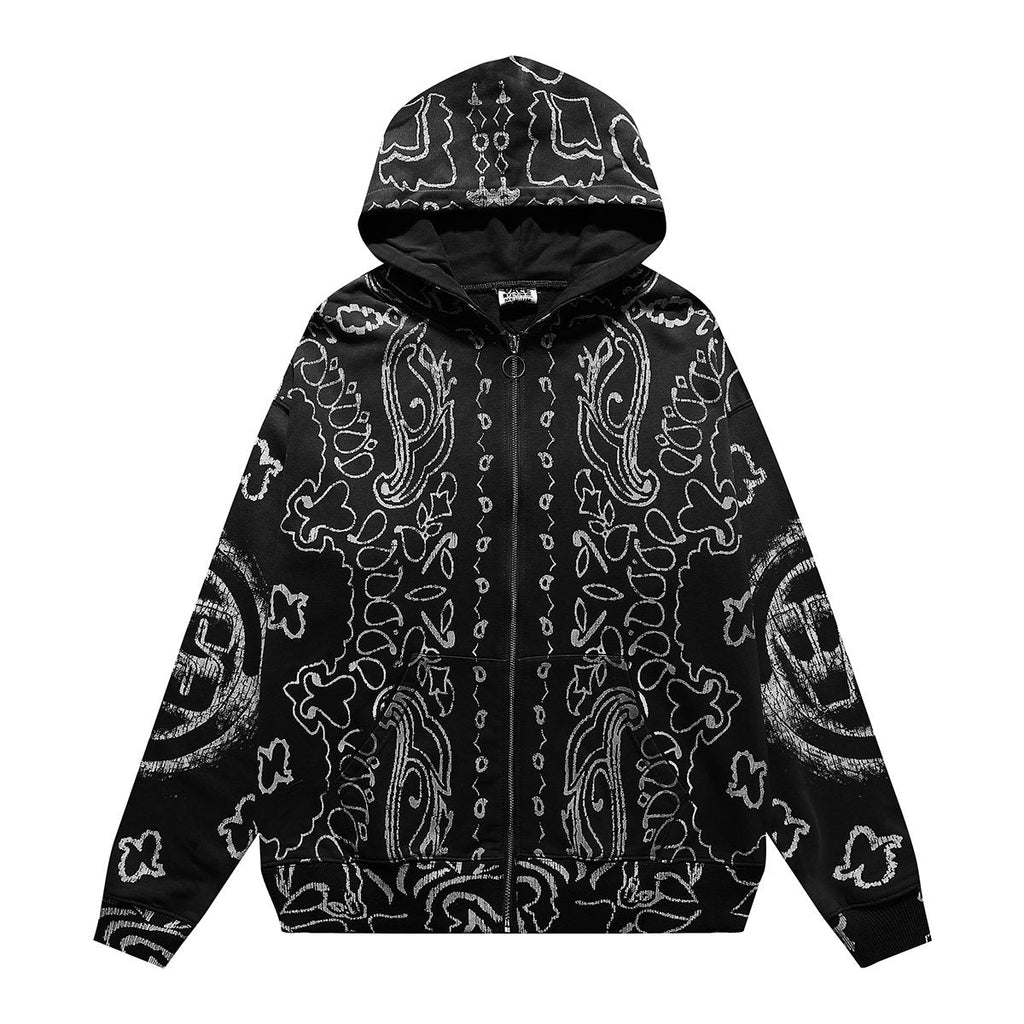 VALE USA Paisley Print Zip Hoodie — hero