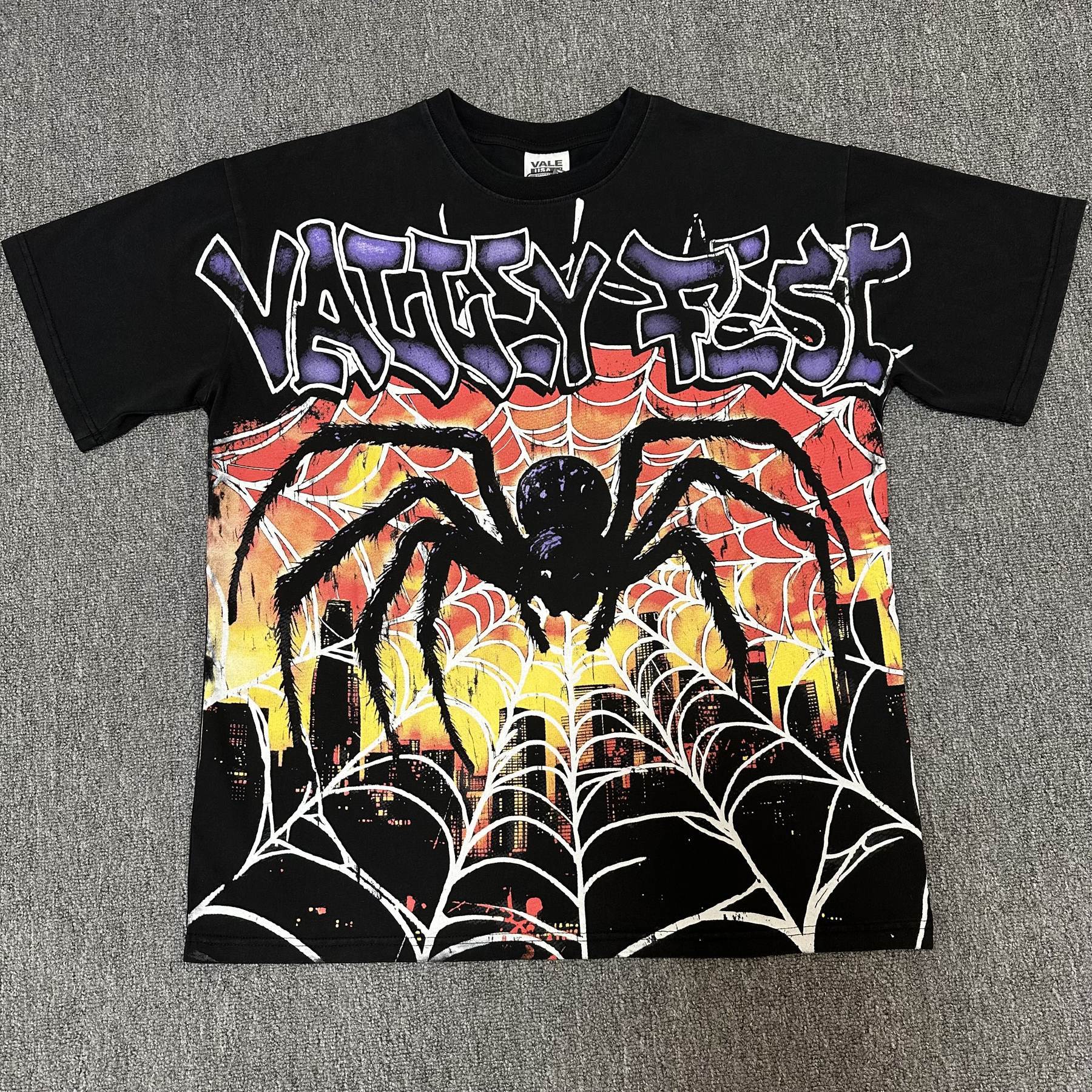 VALE USA Spider Web Graphic Short-Sleeve T-Shirt — hero