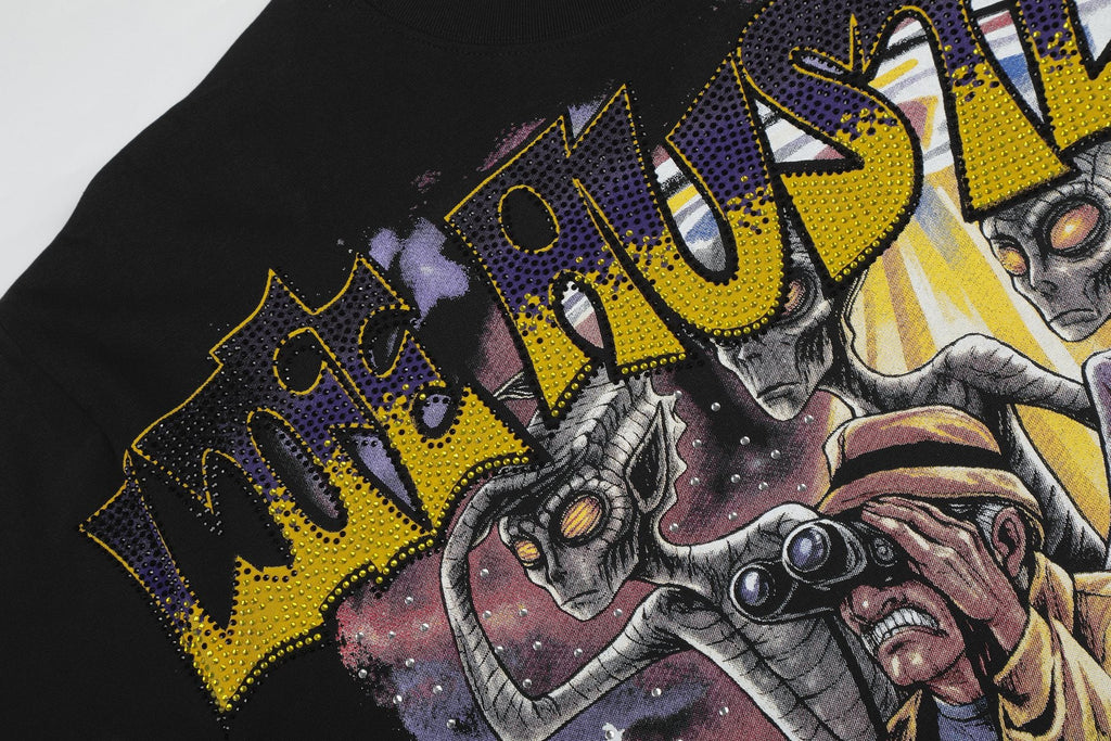 Life Hustlere Black No Days Off Graphic Short-Sleeve T-Shirt — detail