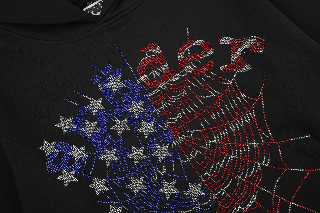 Sp5der Rhinestone Web Graphic Matching Set — detail