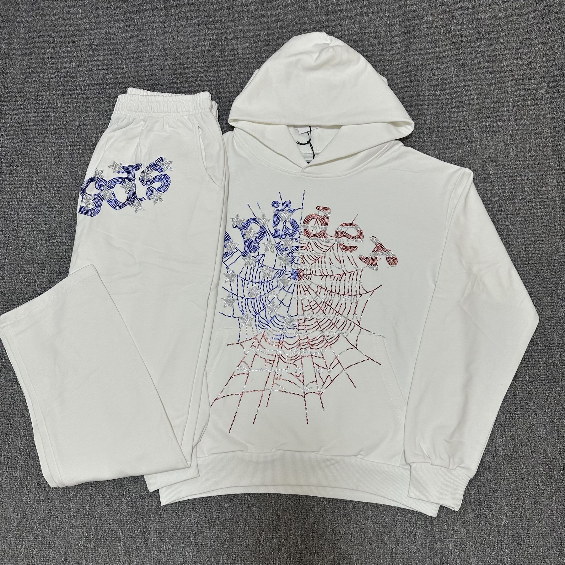 Sp5der Rhinestone Web Graphic Matching Set — front