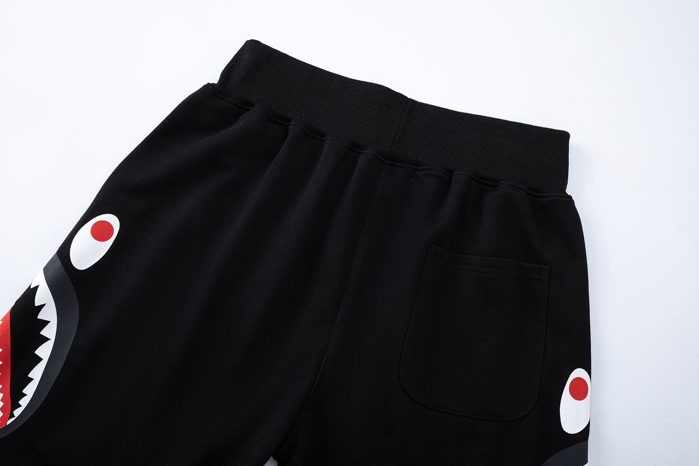 BAPE Shark Eye Graphic Sweat Shorts — detail