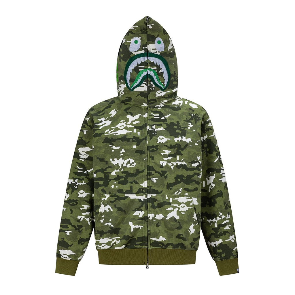 BAPE Shark Face Digital Camo Zip Hoodie — hero
