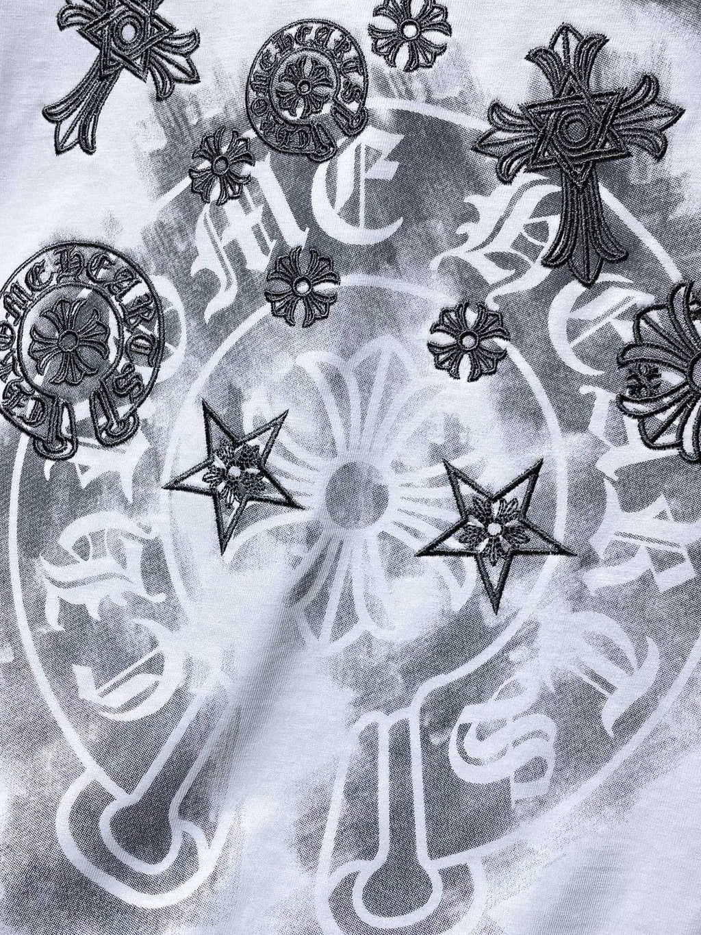 Chrome Hearts Gothic Floral Graphic T-Shirt — detail