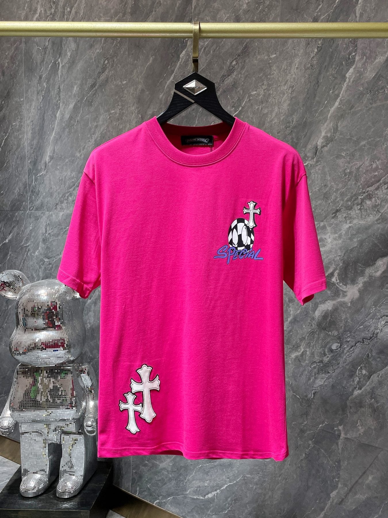 Chrome Hearts Cross & Barbed-Wire Graphic T-Shirt — front
