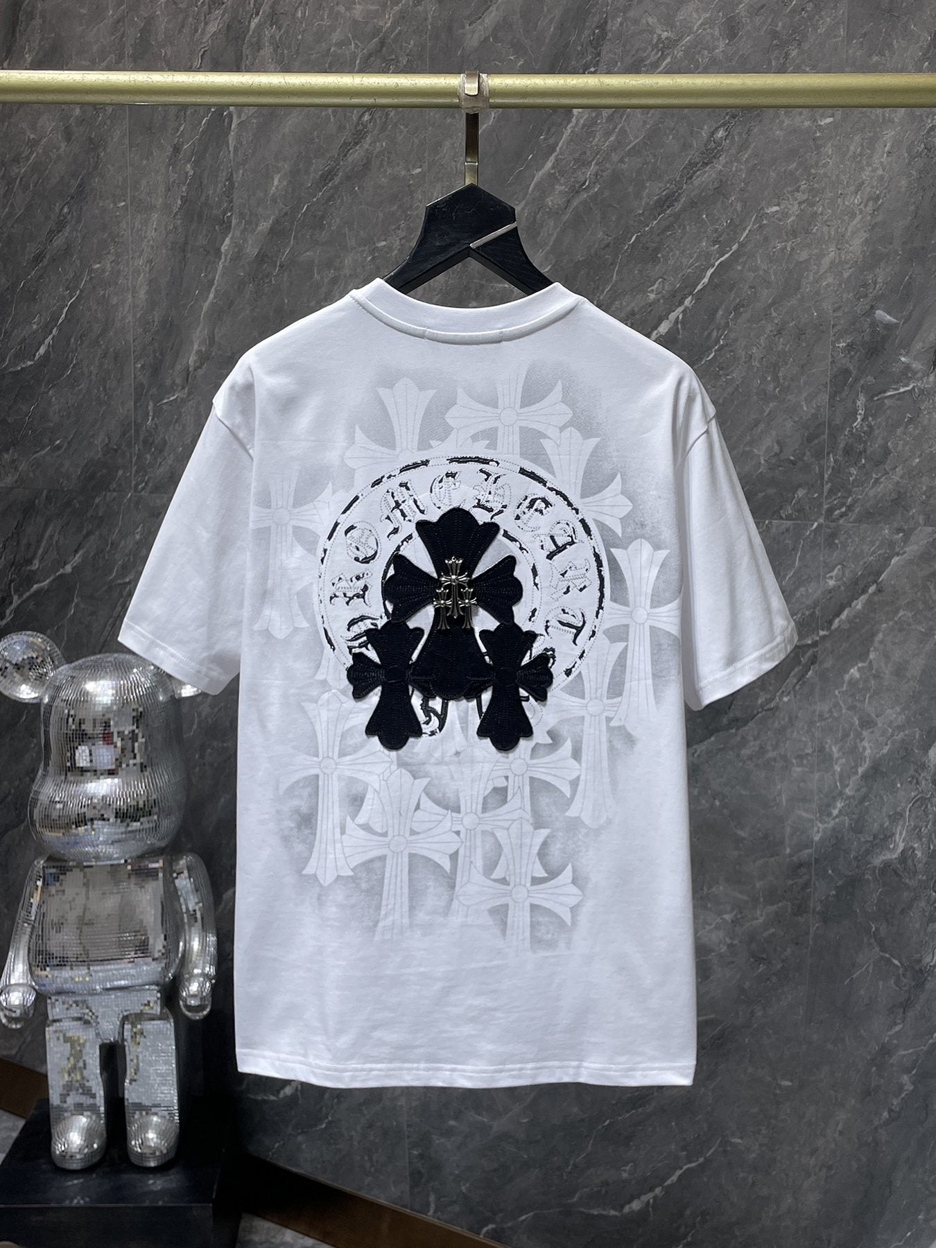 Chrome Hearts Cross Scroll Graphic Short-Sleeve T-Shirt — back