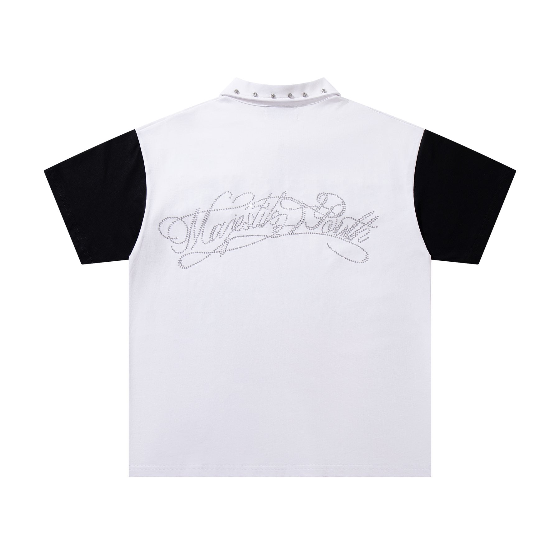 MAJESTIK Car Graphic Zip-Front Short-Sleeve T-Shirt — back