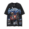 MAJESTIK Racing Graphic Acid-Wash T-Shirt — hero