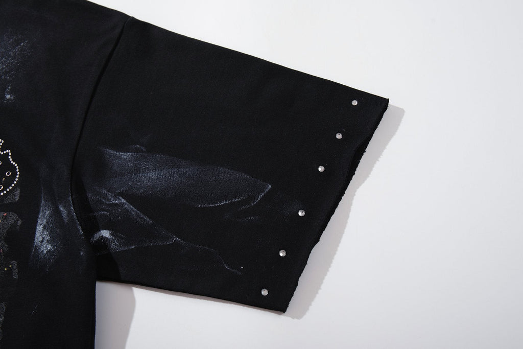 BKYS Revival Rhinestone Portrait Graphic T-Shirt — detail
