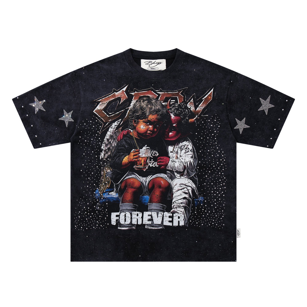 BKYS Revival Rhinestone Star Portrait Graphic T-Shirt — hero