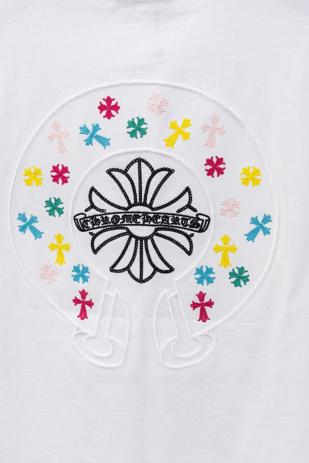 Chrome Hearts Horseshoe Cross Embroidered T-Shirt — detail