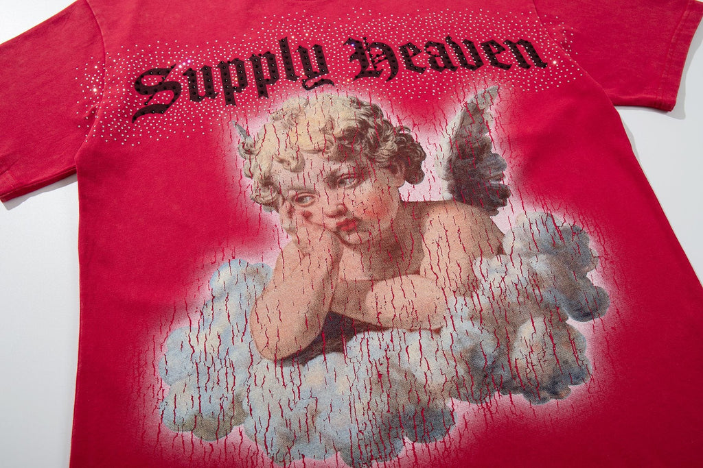 SUPPLY TEE Heaven Angel Flame Graphic T-Shirt — detail