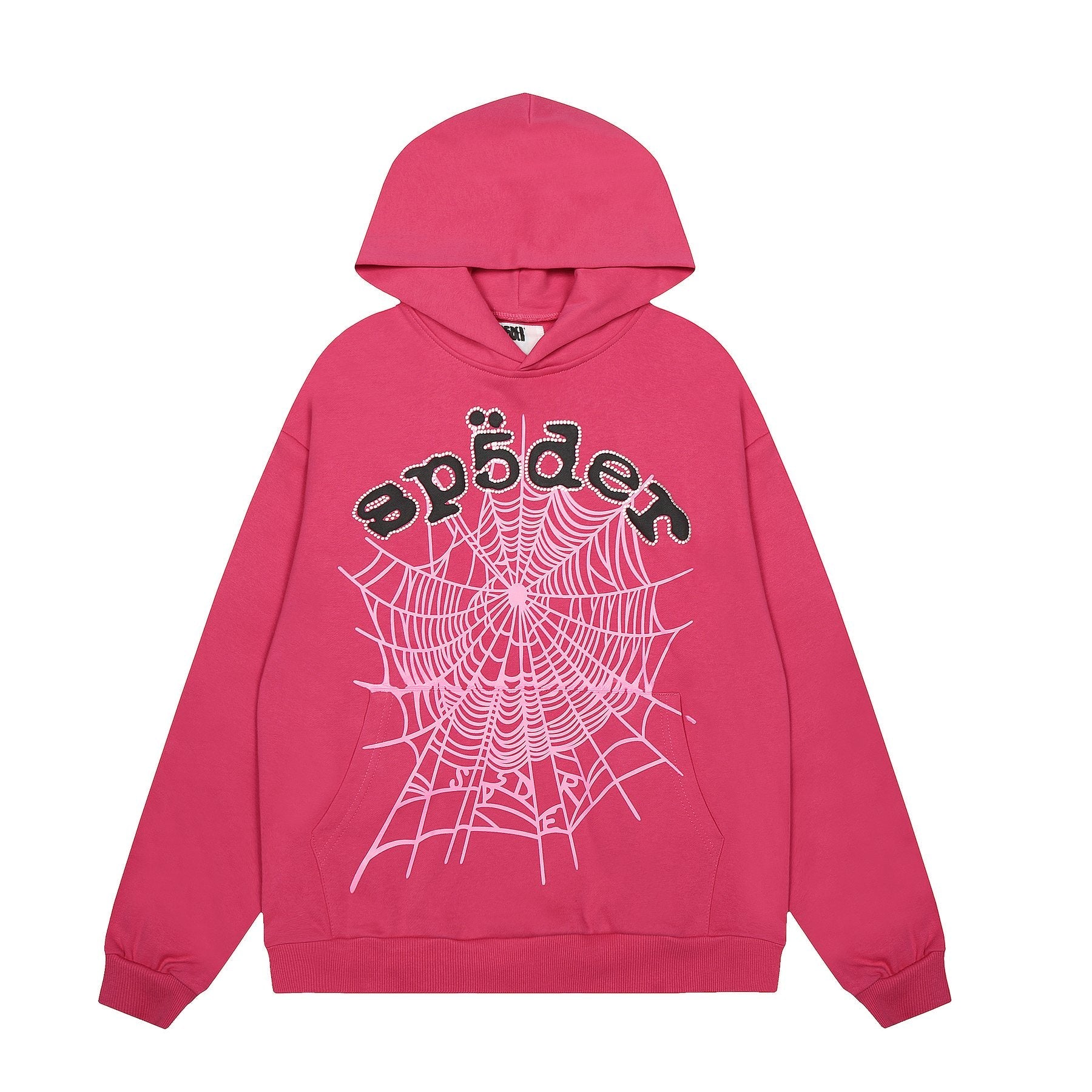 Sp5der Spiderweb Graphic Pullover Hoodie — front