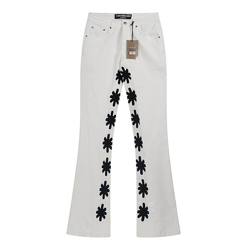 LOSTSHDWS Flower Graphic Flared Jeans — hero