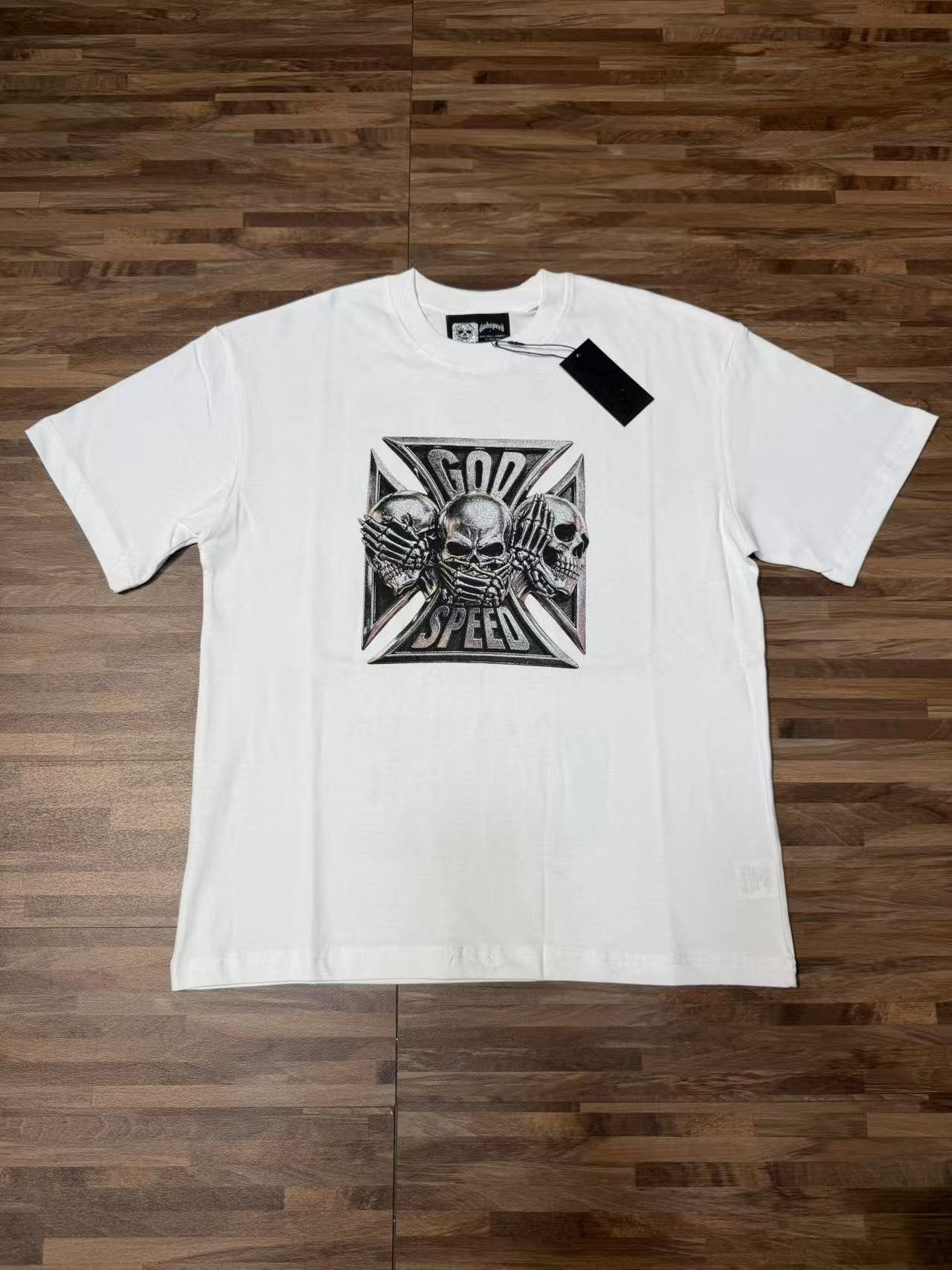 Godspeed Out of Many One Skull Graphic T-Shirt — front